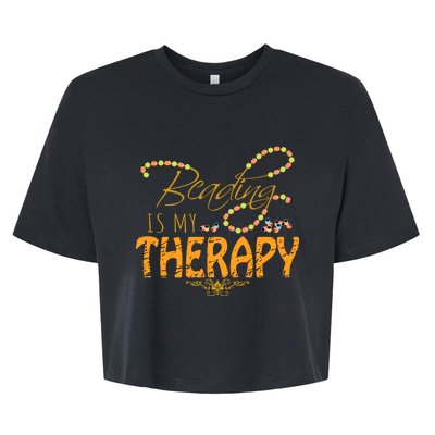 Bead Therapy Beadery Beading Tool Custom Jewelry Maker Gifts Bella+Canvas Jersey Crop Tee