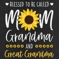 Blessed To Be Called Mom Grandma And Great Grandma Sunflower 11oz C Handle Ceramic Mug
