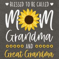 Blessed To Be Called Mom Grandma And Great Grandma Sunflower Cotton Canvas Backpack