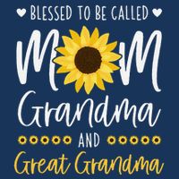 Blessed To Be Called Mom Grandma And Great Grandma Sunflower Drawstring Bag