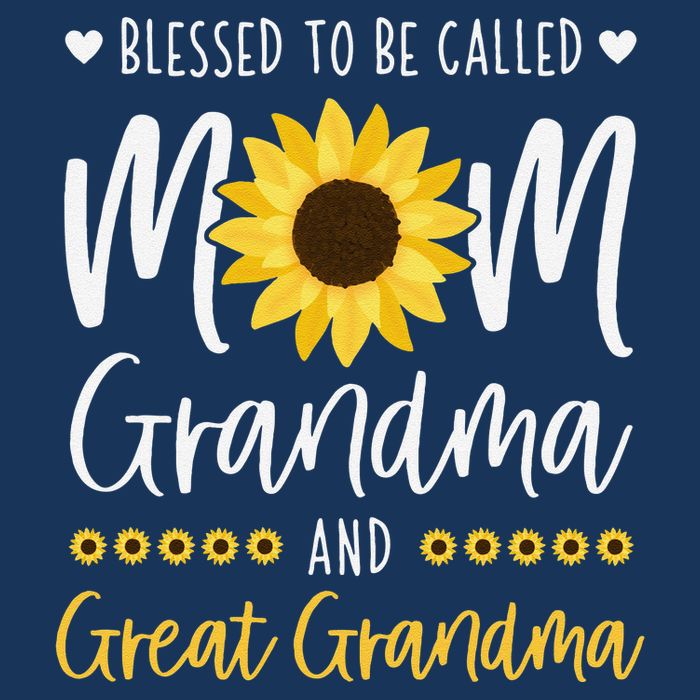 Blessed To Be Called Mom Grandma And Great Grandma Sunflower Drawstring Bag