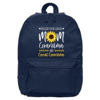 Blessed To Be Called Mom Grandma And Great Grandma Sunflower 16 in Basic Backpack