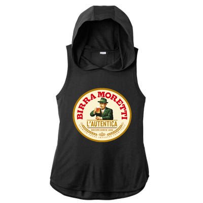 Best To Buy Iconic Vintage Birra Moretti Logo 1859 Design Ladies PosiCharge Tri-Blend Wicking Draft Hoodie Tank