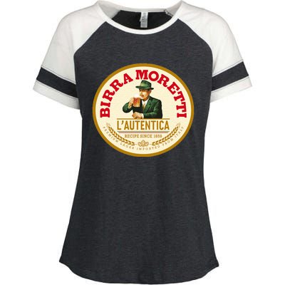 Best To Buy Iconic Vintage Birra Moretti Logo 1859 Design Enza Ladies Jersey Colorblock Tee