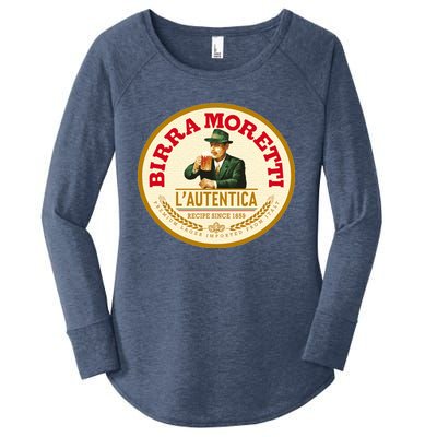 Best To Buy Iconic Vintage Birra Moretti Logo 1859 Design Women's Perfect Tri Tunic Long Sleeve Shirt