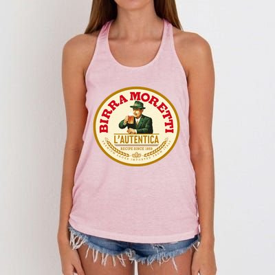 Best To Buy Iconic Vintage Birra Moretti Logo 1859 Design Women's Knotted Racerback Tank