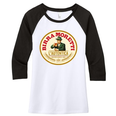 Best To Buy Iconic Vintage Birra Moretti Logo 1859 Design Women's Tri-Blend 3/4-Sleeve Raglan Shirt