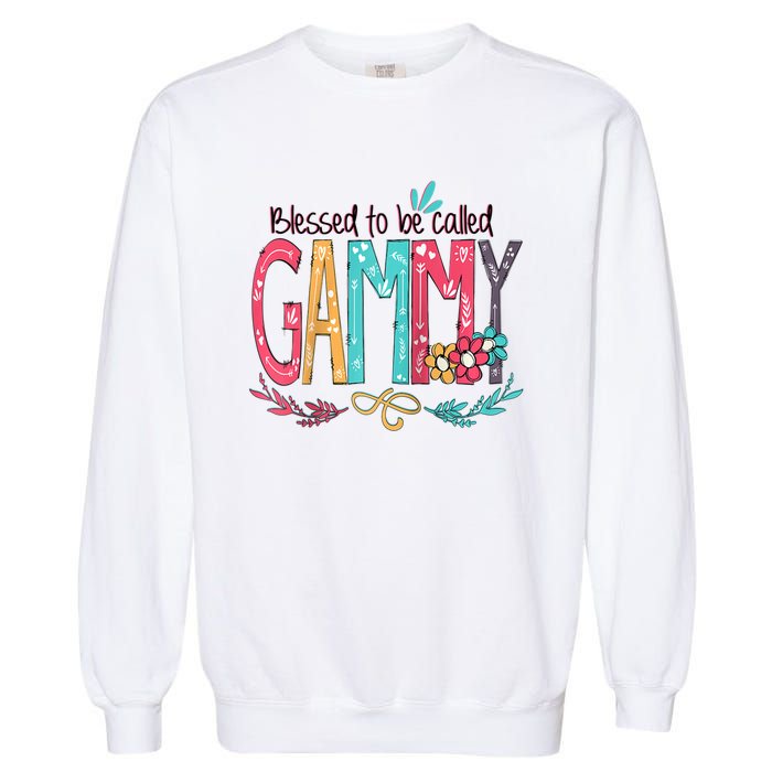 Blessed To Be Called Gammy Colorful For Grandma Gifts Garment-Dyed Sweatshirt