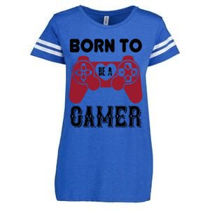 Born To Be A Gamer Great Gift Enza Ladies Jersey Football T-Shirt