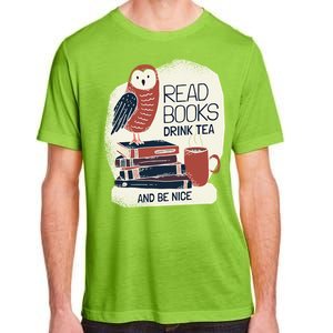 BookLover Tea Books Owl Bookworm Cute Gift Adult ChromaSoft Performance T-Shirt