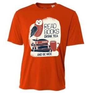 BookLover Tea Books Owl Bookworm Cute Gift Cooling Performance Crew T-Shirt