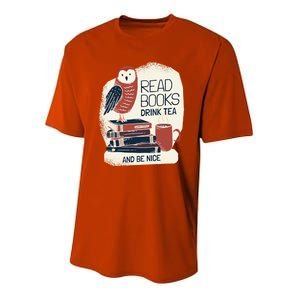 BookLover Tea Books Owl Bookworm Cute Gift Youth Performance Sprint T-Shirt