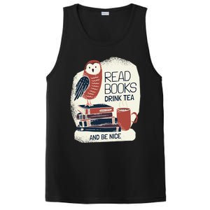 BookLover Tea Books Owl Bookworm Cute Gift PosiCharge Competitor Tank