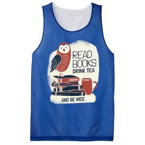 BookLover Tea Books Owl Bookworm Cute Gift Mesh Reversible Basketball Jersey Tank