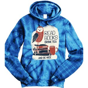 BookLover Tea Books Owl Bookworm Cute Gift Tie Dye Hoodie