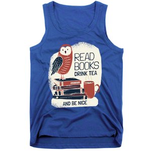 BookLover Tea Books Owl Bookworm Cute Gift Tank Top