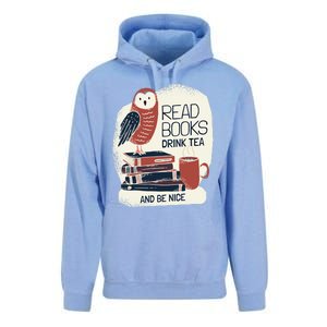 BookLover Tea Books Owl Bookworm Cute Gift Unisex Surf Hoodie