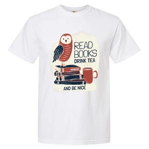 BookLover Tea Books Owl Bookworm Cute Gift Garment-Dyed Heavyweight T-Shirt