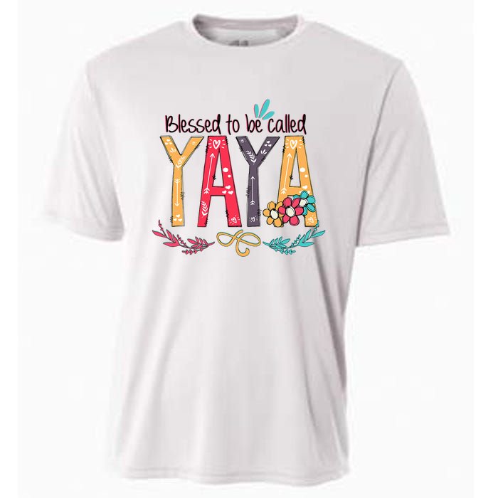 Blessed To Be Called Yaya Colorful Grandma Cooling Performance Crew T-Shirt