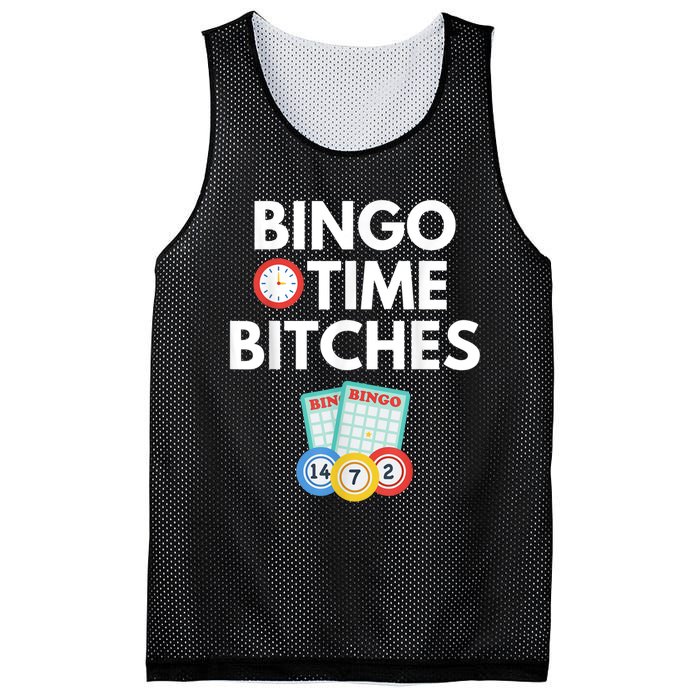 Bingo Time Bitches Funny Bingo Player Game Lover Humor Mesh Reversible Basketball Jersey Tank