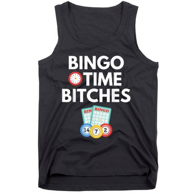 Bingo Time Bitches Funny Bingo Player Game Lover Humor Tank Top