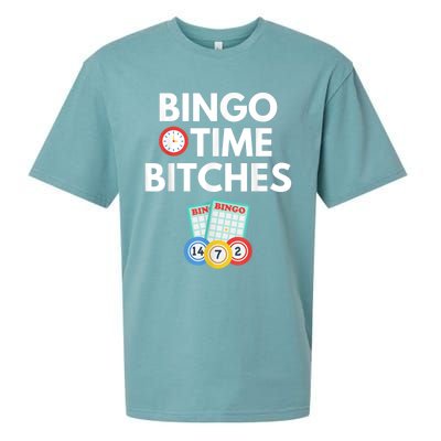 Bingo Time Bitches Funny Bingo Player Game Lover Humor Sueded Cloud Jersey T-Shirt