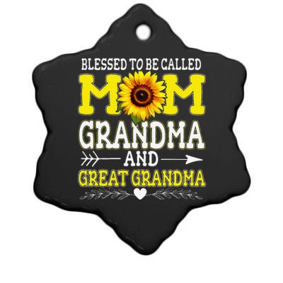 Blessed To Be Called Mom Grandma Great Grandma MotherS Day Ceramic Star Ornament