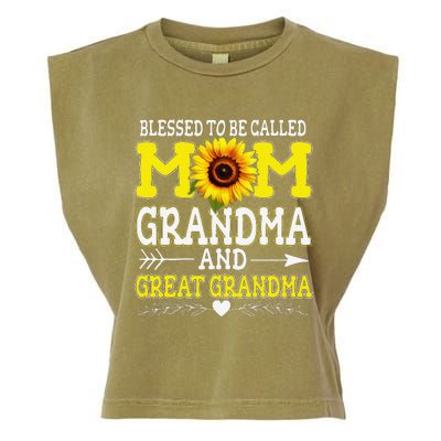 Blessed To Be Called Mom Grandma Great Grandma MotherS Day Garment-Dyed Women's Muscle Tee