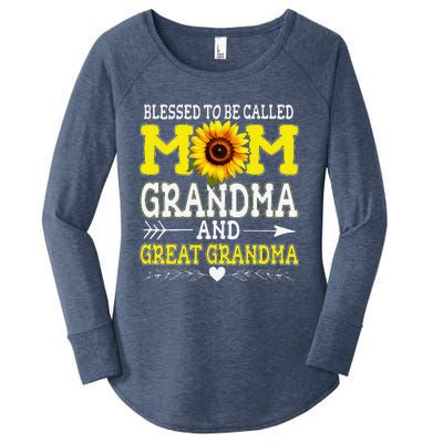 Blessed To Be Called Mom Grandma Great Grandma MotherS Day Women's Perfect Tri Tunic Long Sleeve Shirt