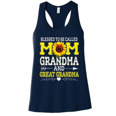 Blessed To Be Called Mom Grandma Great Grandma MotherS Day Women's Racerback Tank