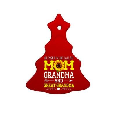 Blessed To Be Called Mom Grandma Great Grandma MotherS Day Ceramic Tree Ornament