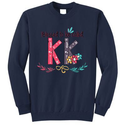 Blessed To Be Called Kk Colorful For Grandma Gifts Tall Sweatshirt