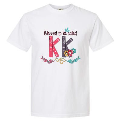 Blessed To Be Called Kk Colorful For Grandma Gifts Garment-Dyed Heavyweight T-Shirt