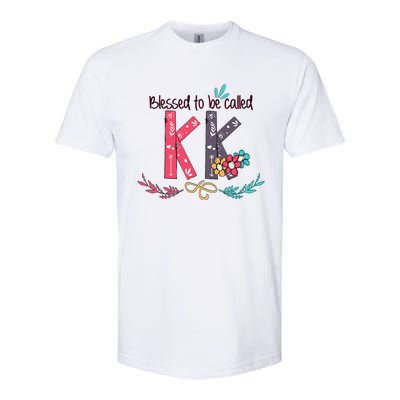 Blessed To Be Called Kk Colorful For Grandma Gifts Softstyle CVC T-Shirt