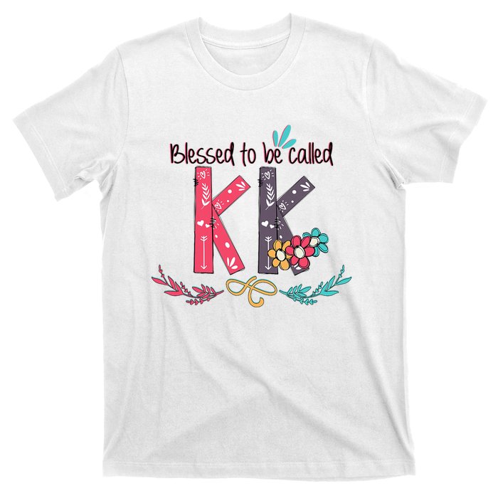 Blessed To Be Called Kk Colorful For Grandma Gifts T-Shirt