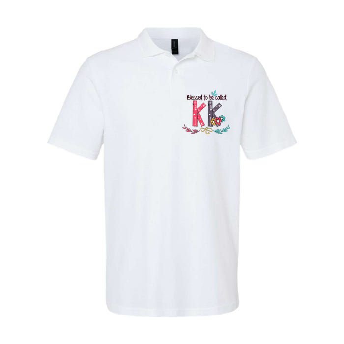 Blessed To Be Called Kk Colorful For Grandma Gifts Softstyle Adult Sport Polo