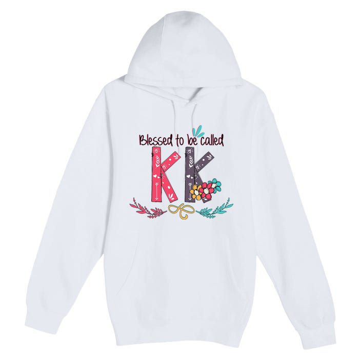 Blessed To Be Called Kk Colorful For Grandma Gifts Premium Pullover Hoodie