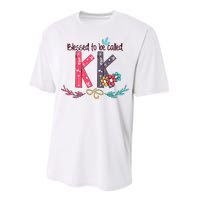 Blessed To Be Called Kk Colorful For Grandma Gifts Performance Sprint T-Shirt