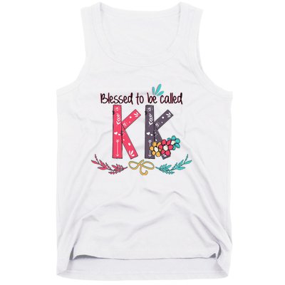 Blessed To Be Called Kk Colorful For Grandma Gifts Tank Top