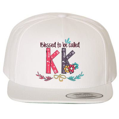 Blessed To Be Called Kk Colorful For Grandma Gifts Wool Snapback Cap