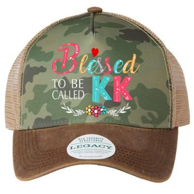 Blessed To Be Called Kk Colorful Gifts Legacy Tie Dye Trucker Hat