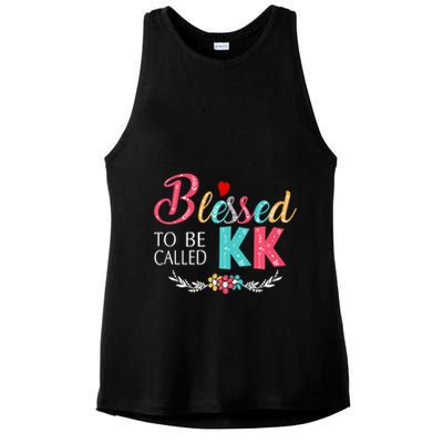 Blessed To Be Called Kk Colorful Gifts Ladies PosiCharge Tri-Blend Wicking Tank
