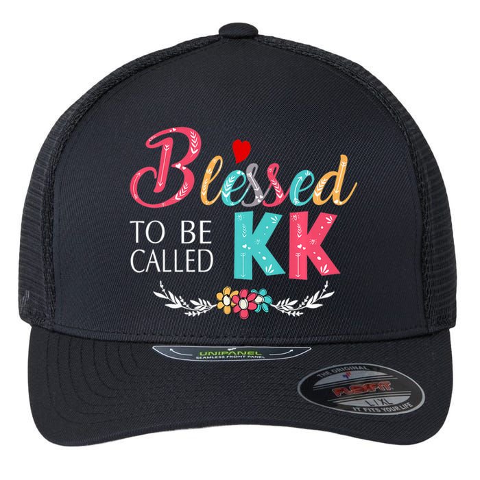 Blessed To Be Called Kk Colorful Gifts Flexfit Unipanel Trucker Cap