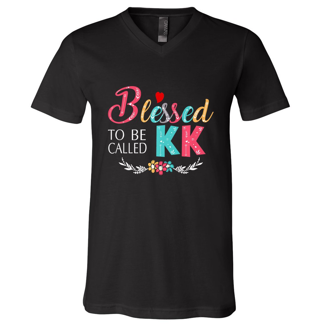 Blessed To Be Called Kk Colorful Gifts V-Neck T-Shirt