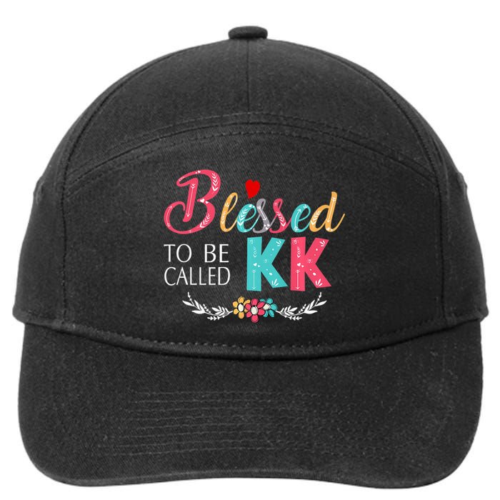 Blessed To Be Called Kk Colorful Gifts 7-Panel Snapback Hat