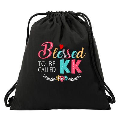 Blessed To Be Called Kk Colorful Gifts Drawstring Bag