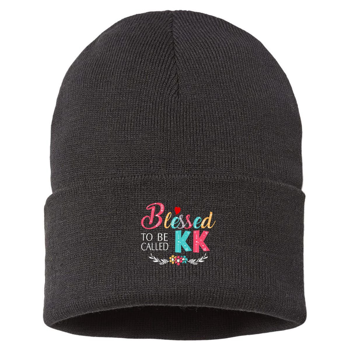 Blessed To Be Called Kk Colorful Gifts Sustainable Knit Beanie