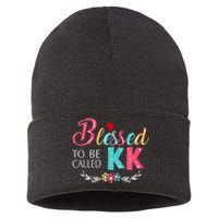 Blessed To Be Called Kk Colorful Gifts Sustainable Knit Beanie