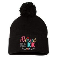 Blessed To Be Called Kk Colorful Gifts Pom Pom 12in Knit Beanie