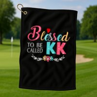 Blessed To Be Called Kk Colorful Gifts Golf Towel
